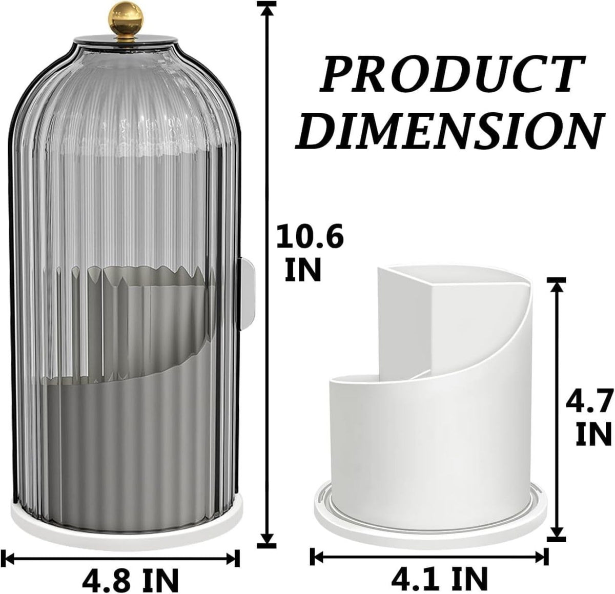 Organizer compartments and non-slip base details