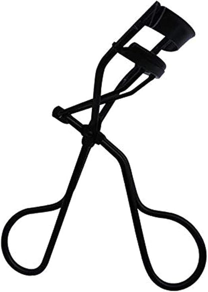 Black eyelash curler shown vertically at an angle