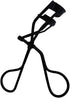 Black eyelash curler shown vertically at an angle