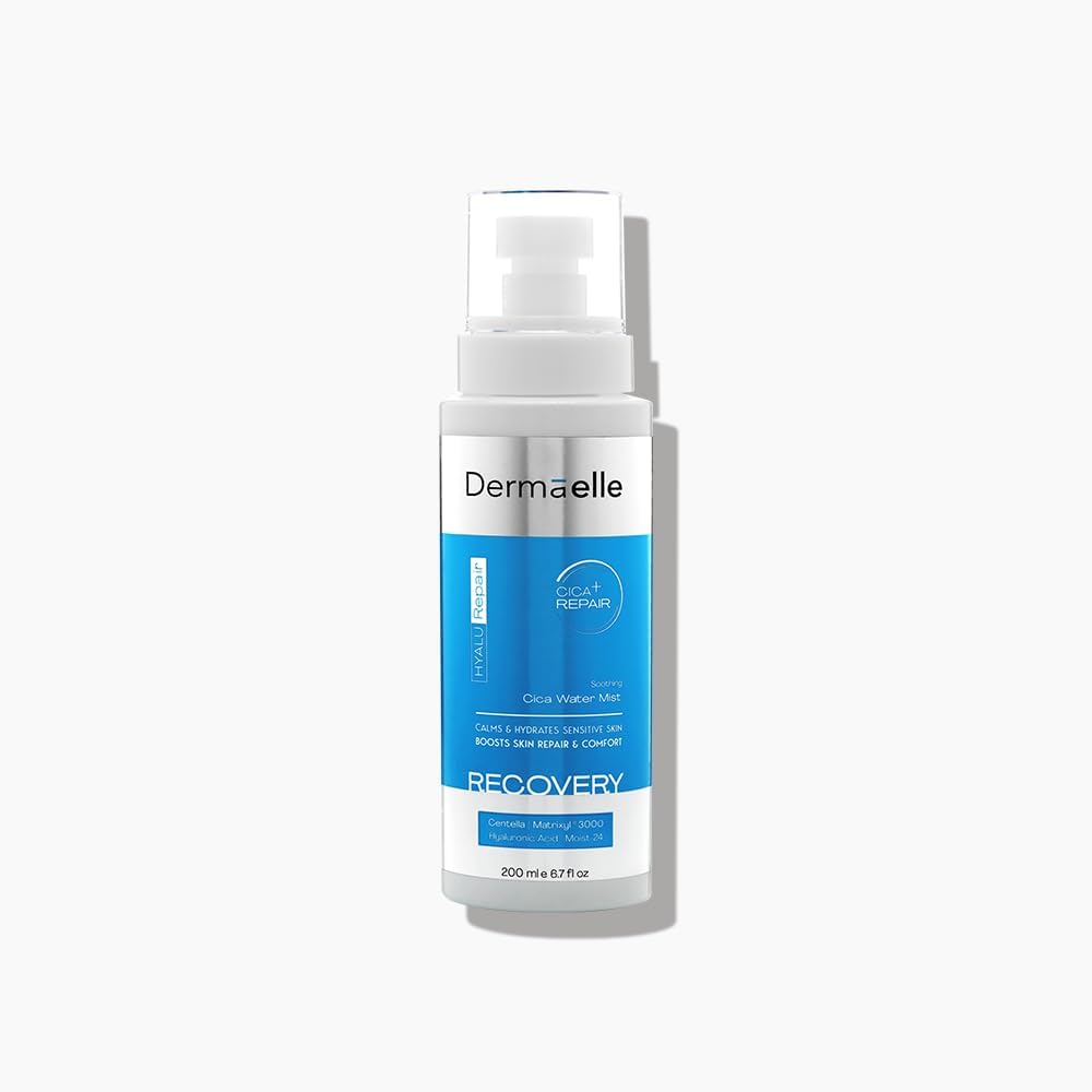 Cica Water Mist ingredient graphic with Moist 24 Centella asiatica and Matrixyl 3000