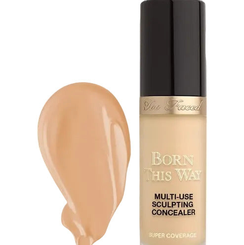 Too Faced Born This Way Concealer shade guide with Natural Beige shown