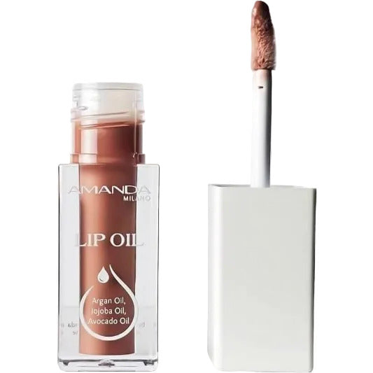 Amanda Milano Lip Oil in a pink shade