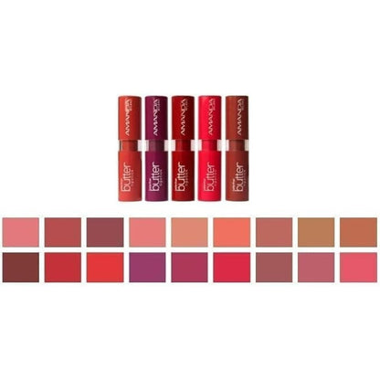 Amanda Milano Better Than Butter lipstick in a warm brown shade