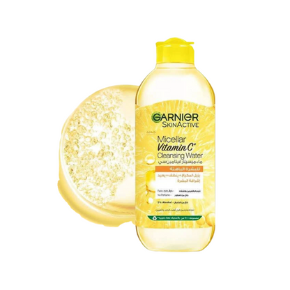 Yellow Garnier SkinActive Micellar Vitamin C Cleansing Water bottle