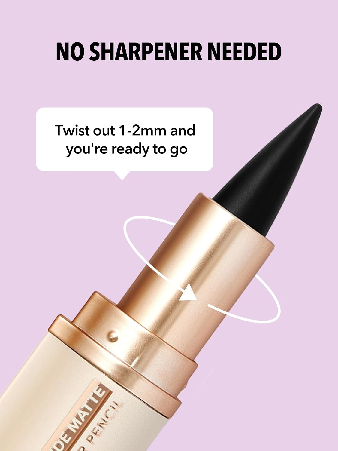 SHEGLAM twist-up matte eyeliner pencil, no sharpener needed