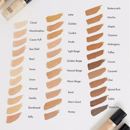 Too Faced Born This Way Concealer shade swatches including Natural Beige