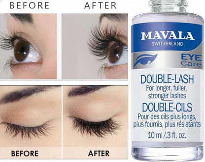Mavala Double-Lash before and after close up