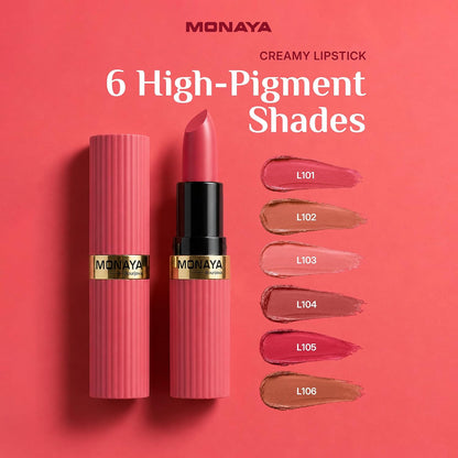 Monaya creamy lipstick high-pigment shades including L104