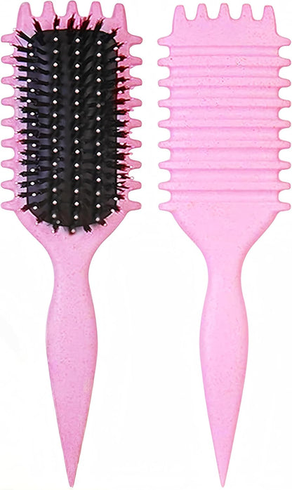 Pink curl defining brush shown from the front