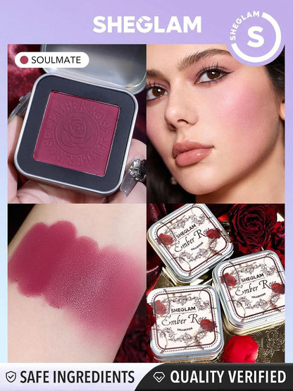 SHEGLAM Ember Rose cream-to-powder blush product details