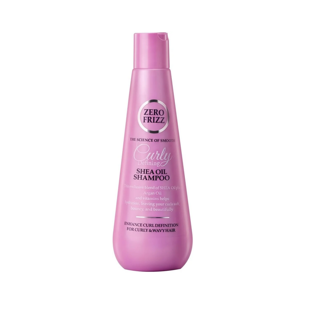 Zero Frizz Curly Defining Shea Oil Shampoo pink bottle