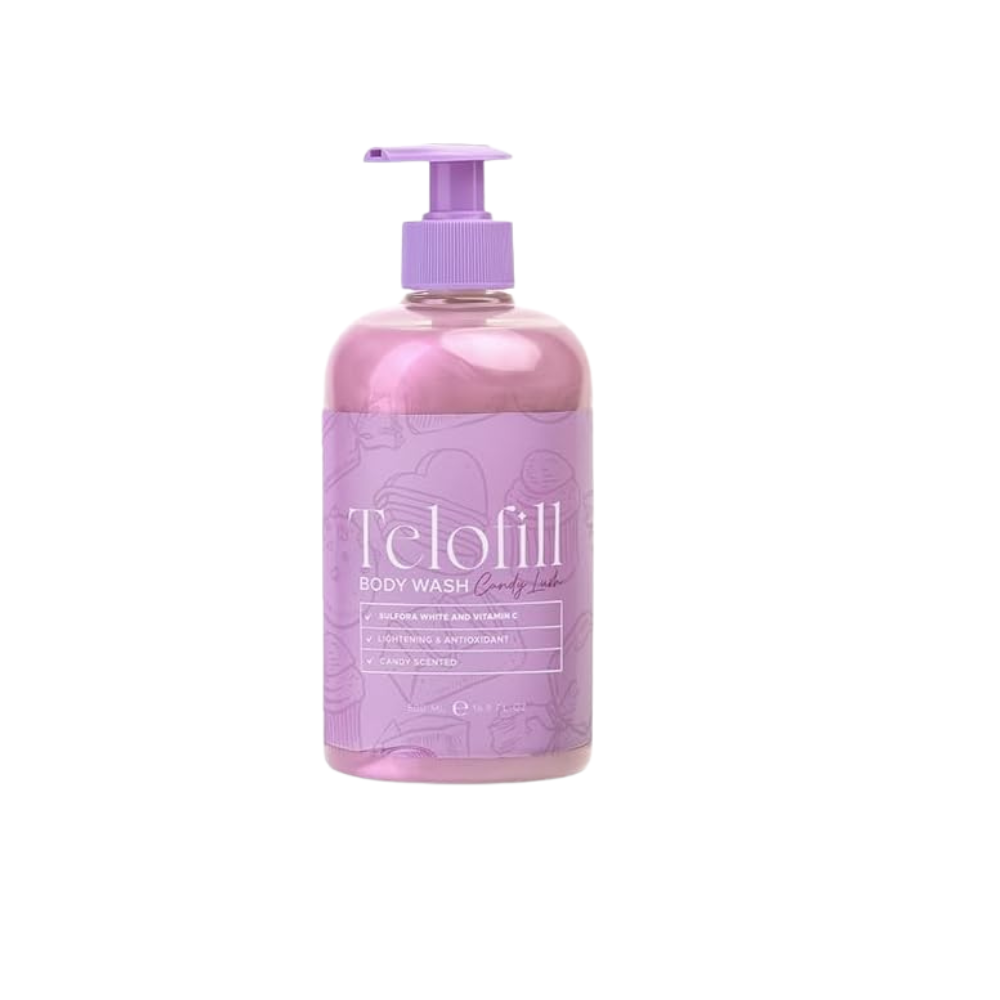 Telofill Candy Lush Body Wash in a 500 ml pump bottle
