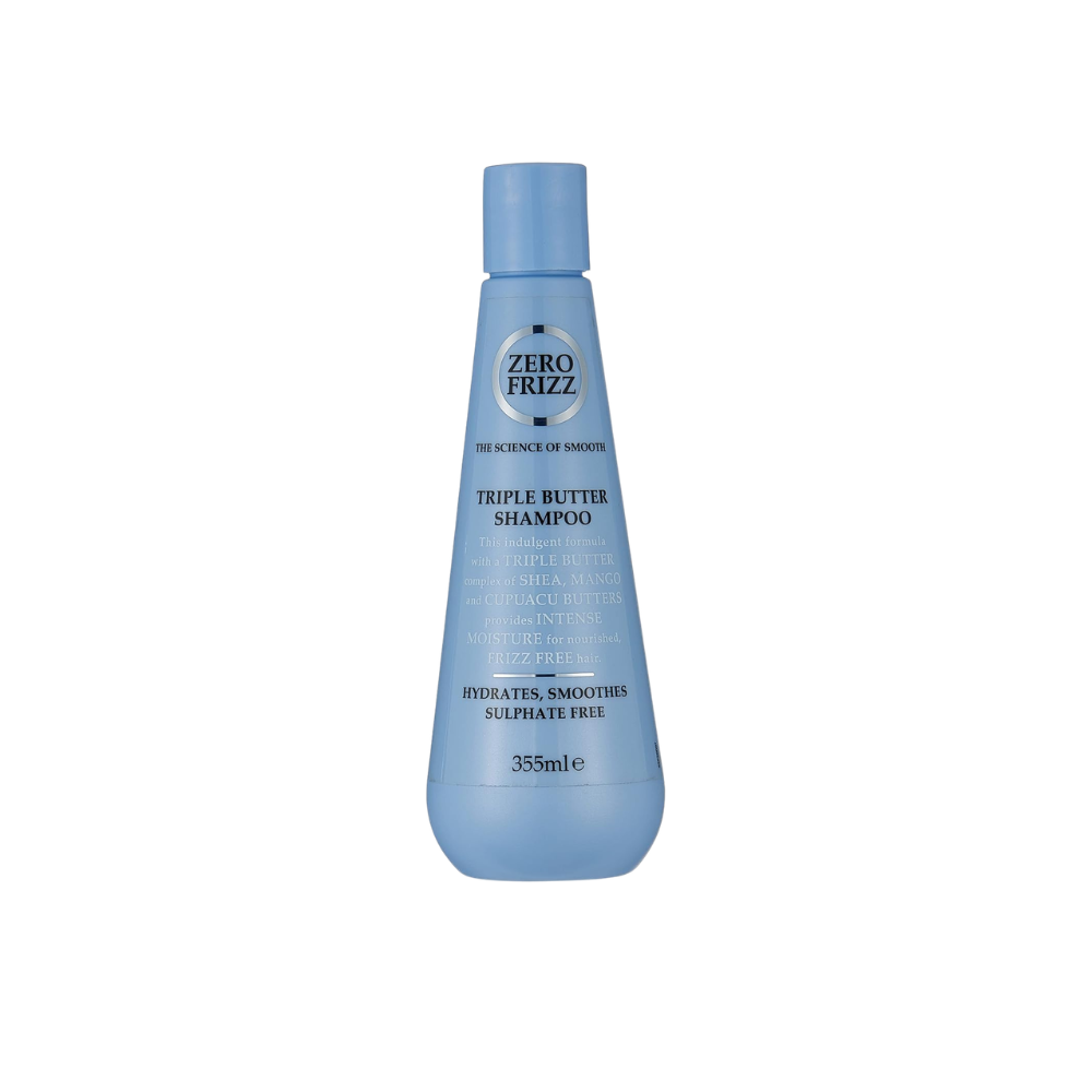 Front of Zero Frizz Triple Butter Shampoo, 355 ml