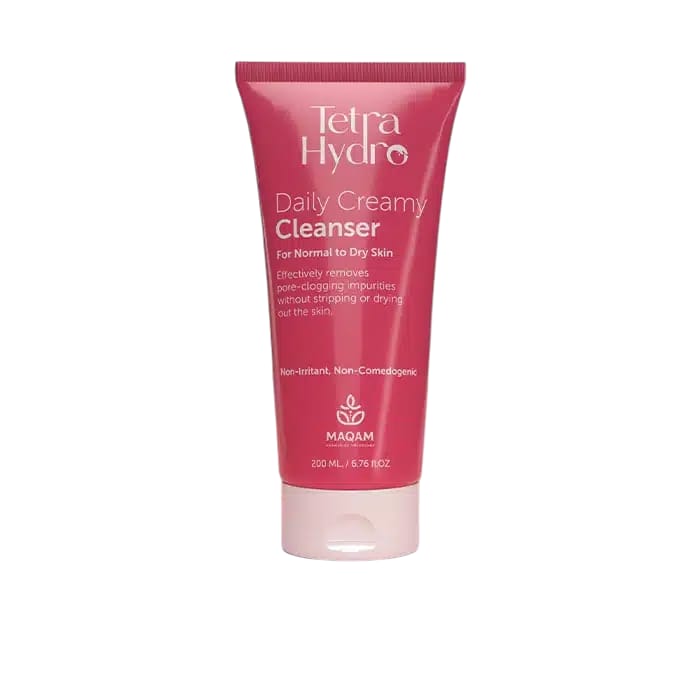 Maqam Tetra Hydro Daily Creamy Cleanser for normal to dry skin 200 ml red tube