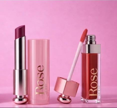 Rose Berry Travel Collection Lip Tint and Gloss Set red