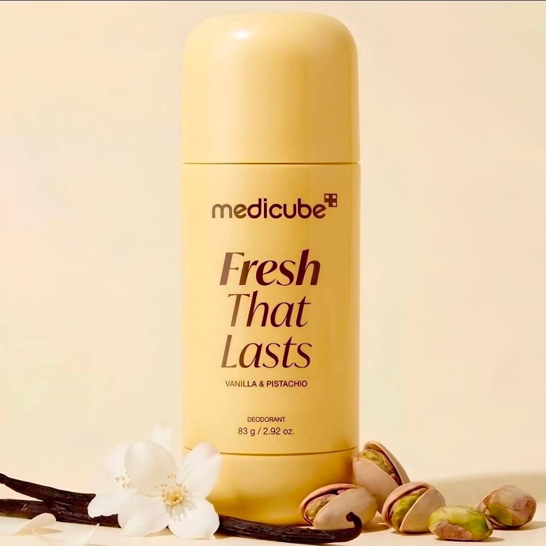 Medicube Fresh That Lasts deodorant sticks in a travel bag