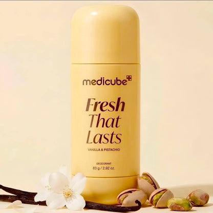 Medicube Fresh That Lasts deodorant sticks in a travel bag