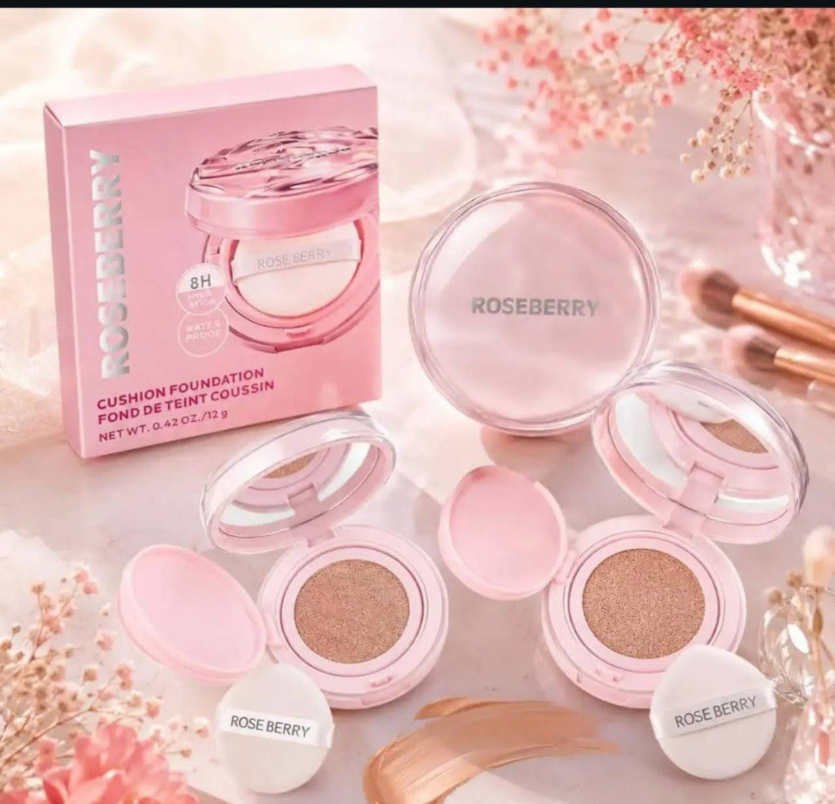 Rose Berry cushion foundation shades 01 and 02